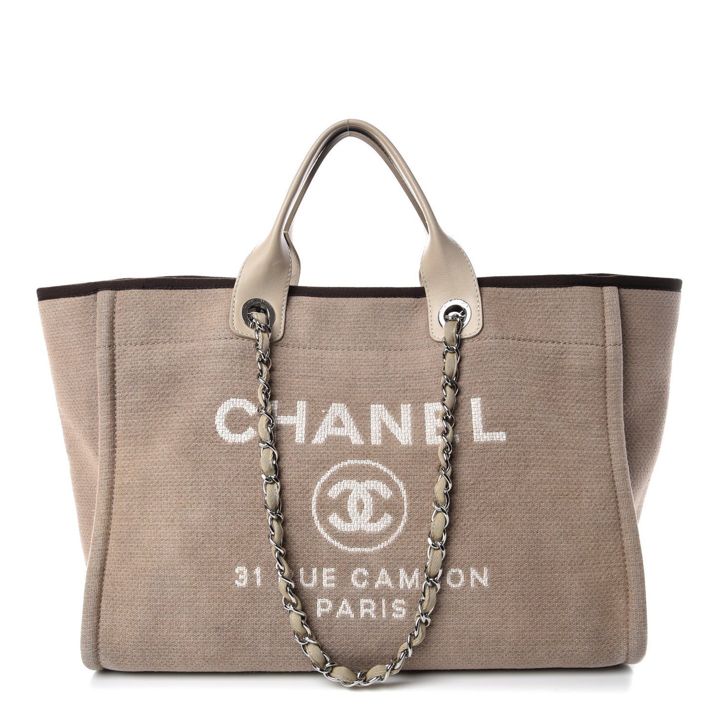 Canvas Large Deauville Tote Ecru