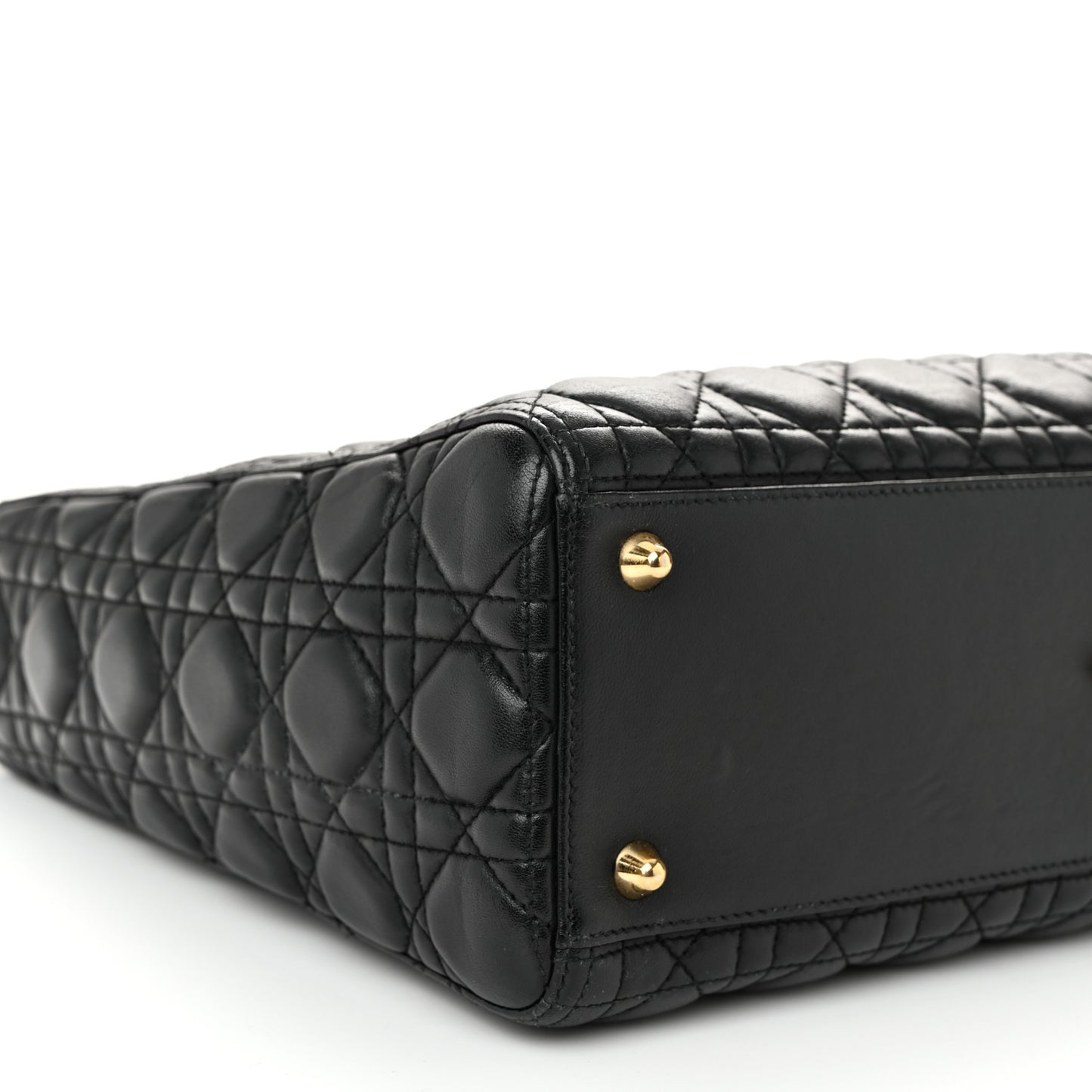 Lambskin Cannage Large Lady Dior Black