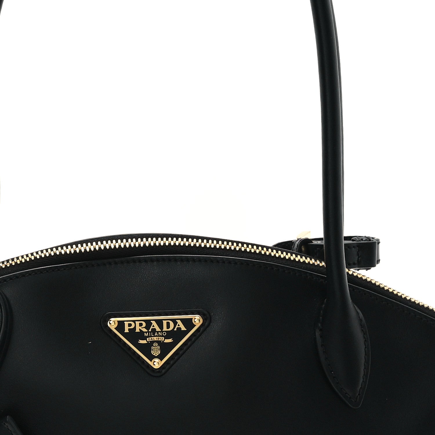 Prada City Calf Small Triangle Shoulder Bag Black 7 of 10