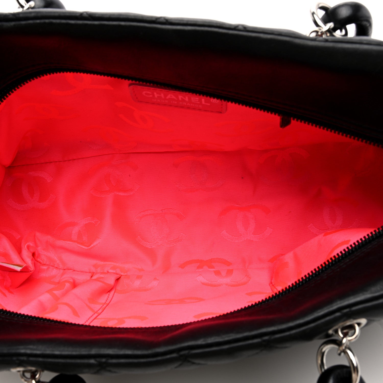 Chanel Calfskin Quilted Large Cambon Bowler Black 5 of 13