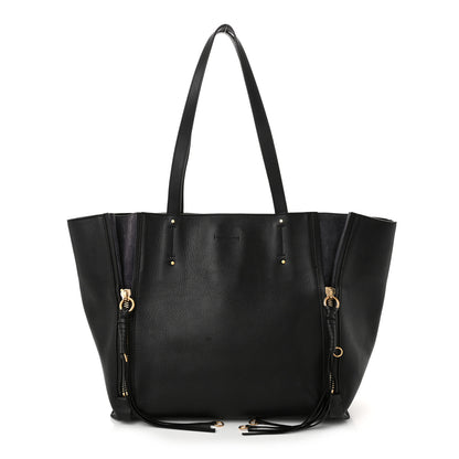 Chloe Smooth Calfskin Medium Milo Shopping Tote Black 1 of 11