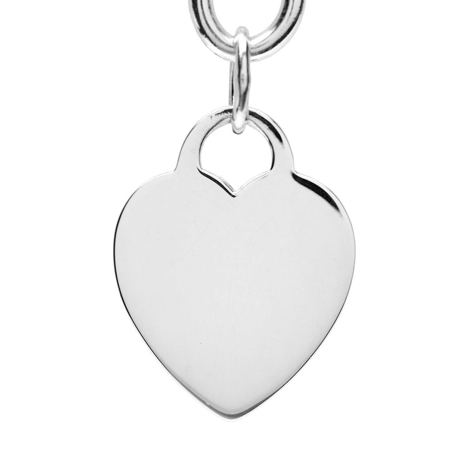 Tiffany Sterling Silver Heart Tag Charm Bracelet 4 of 5
