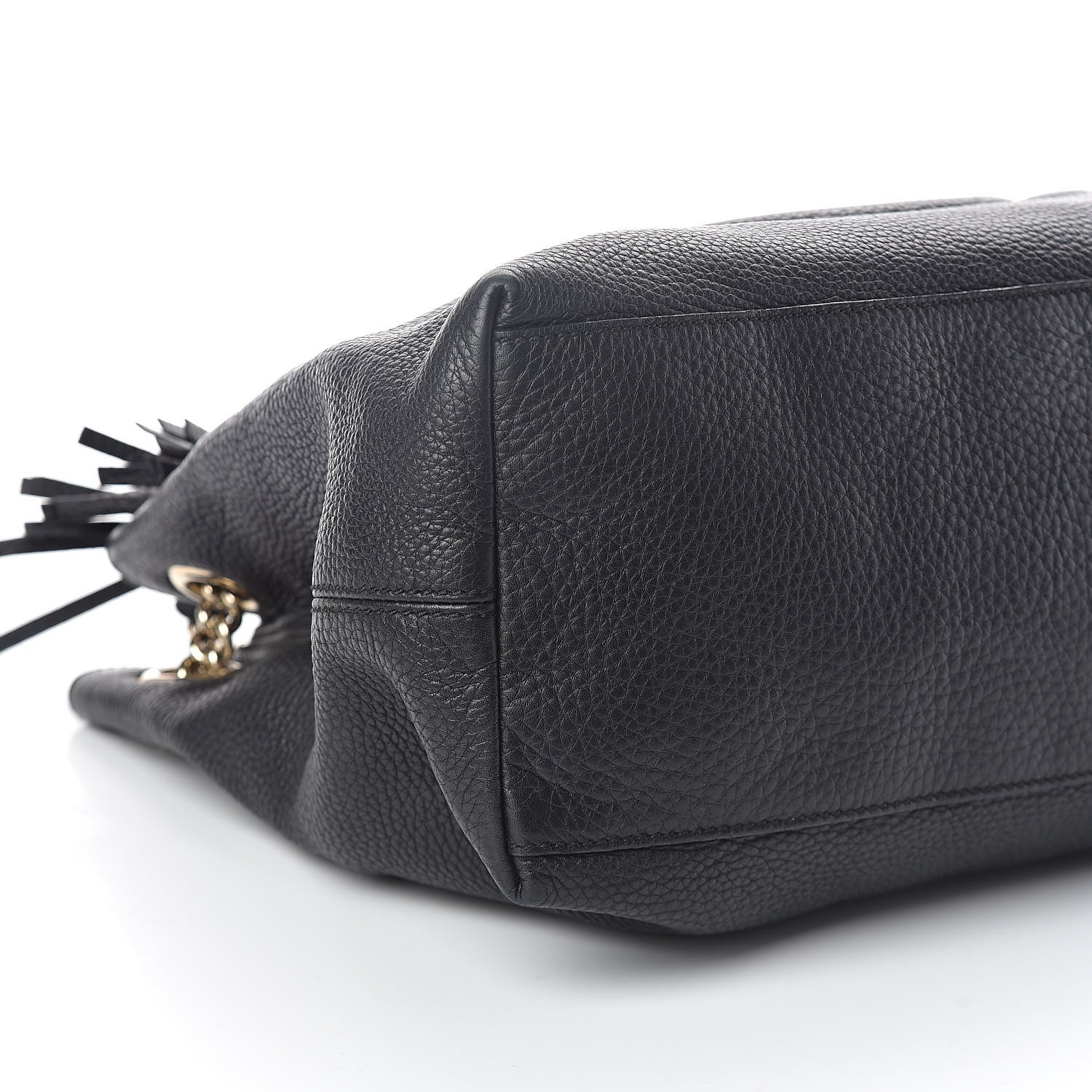 Gucci Pebbled Calfskin Medium Soho Chain Shoulder Bag Black 9 of 10