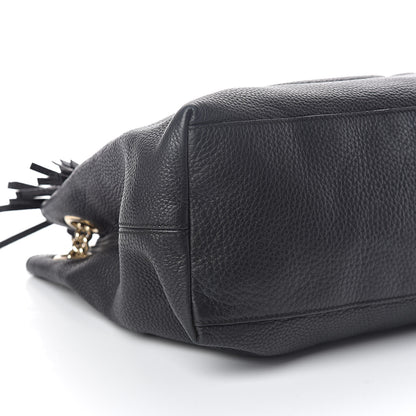 Gucci Pebbled Calfskin Medium Soho Chain Shoulder Bag Black 9 of 10