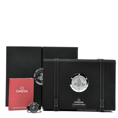 Omega Stainless Steel Alligator 42mm Speedmaster Moonwatch Professional Chronograph Manual Winding Watch Black 311.33.42.30.01.001 12 of 12