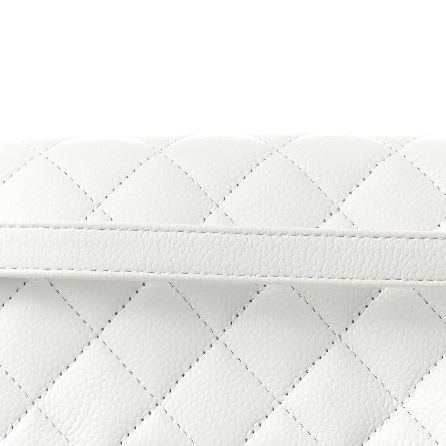 Caviar Quilted Maxi Paris Edinburgh Flap White