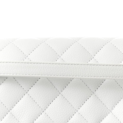 Chanel Caviar Quilted Maxi Paris Edinburgh Flap White 8 of 11