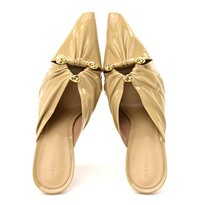 Bottega Veneta Patent Bunnie Mule Pumps 38.5 Cane Sugar 2 of 10