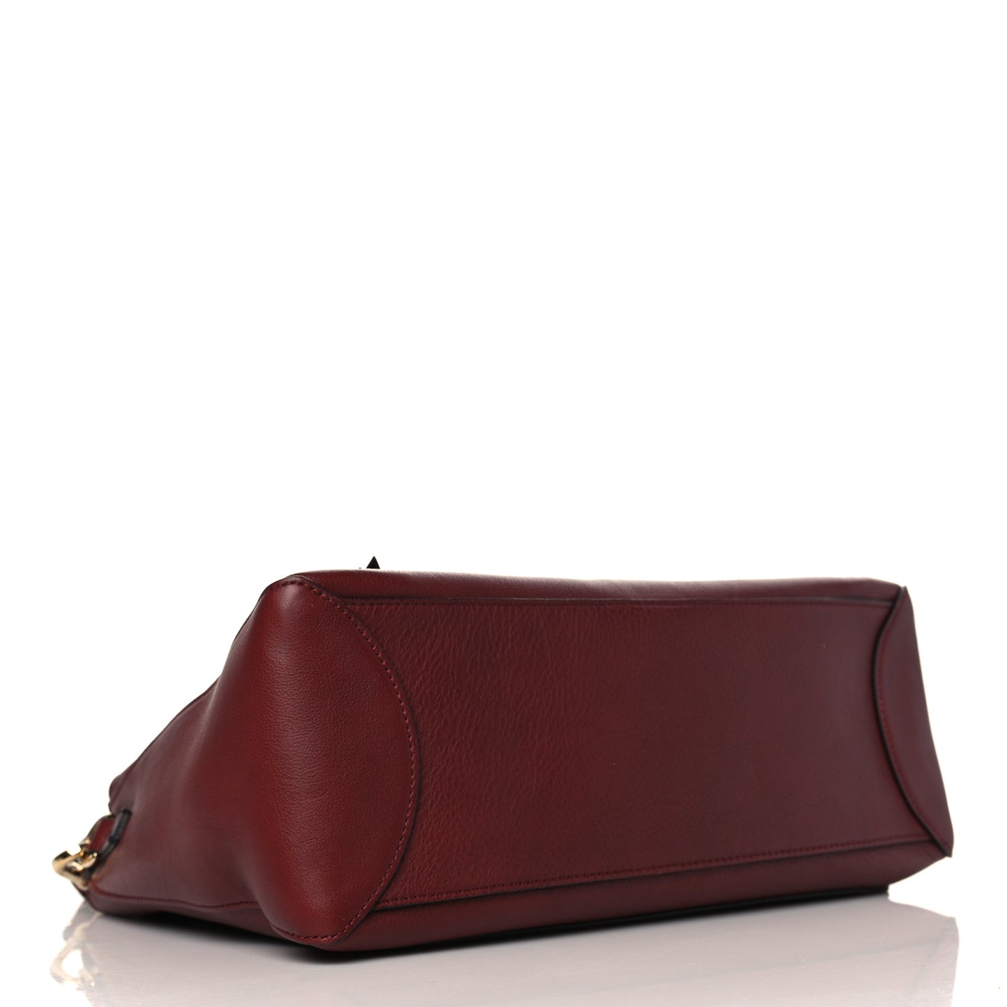 Calfskin Medium Faye Shoulder Bag Sienna Red
