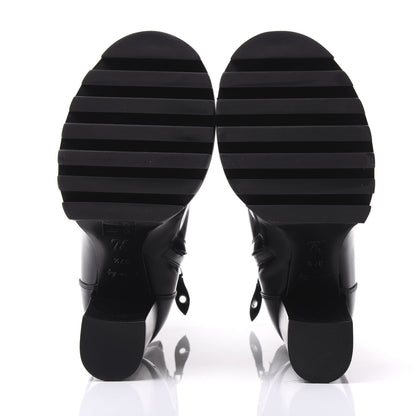 Louis Vuitton Patent Calfskin Monogram LV Black Heart Star Trail Ankle Boots 37.5 Black 5 of 8