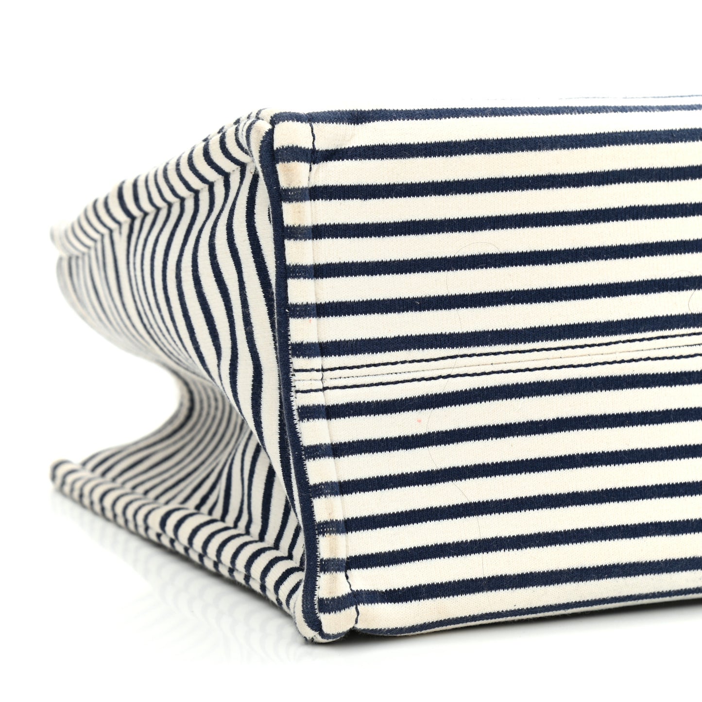 Canvas Calfskin Striped Triomphe Cabas Brown