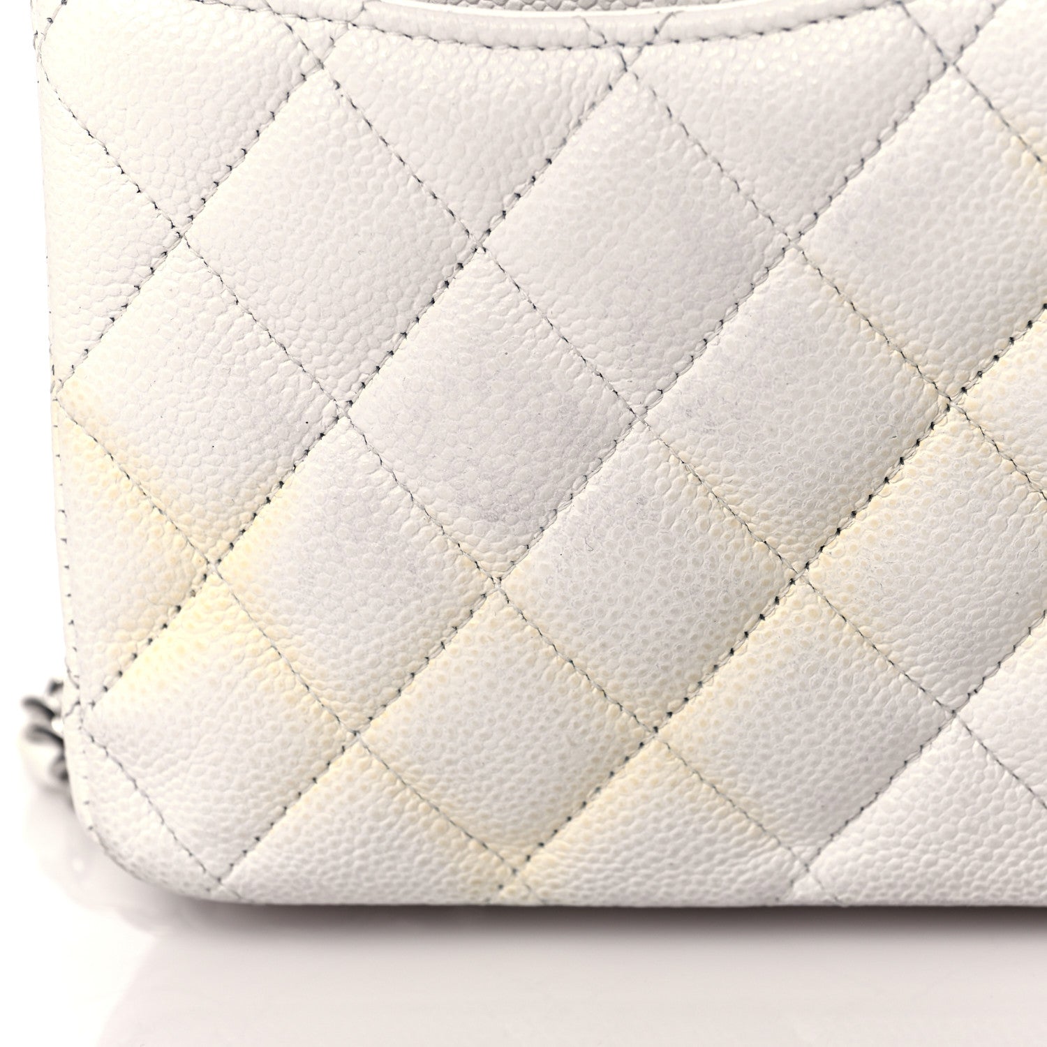 Chanel Caviar Quilted Medium Double Flap White 14 of 18