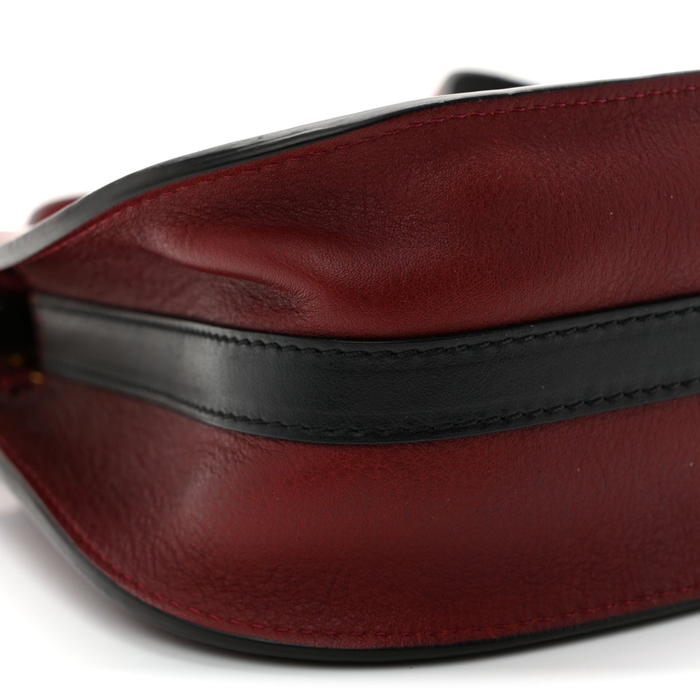 Grained Calfskin Nano Hayley Hobo Sienna Red
