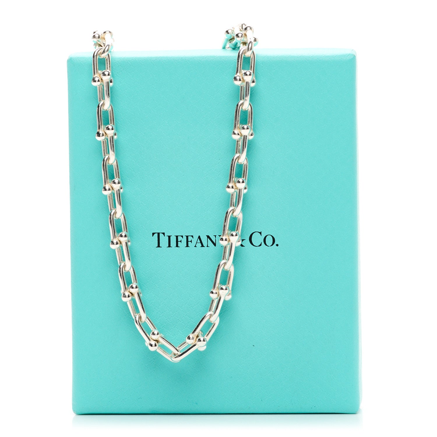 Tiffany Sterling Silver Small HardWear Link Necklace 1691676