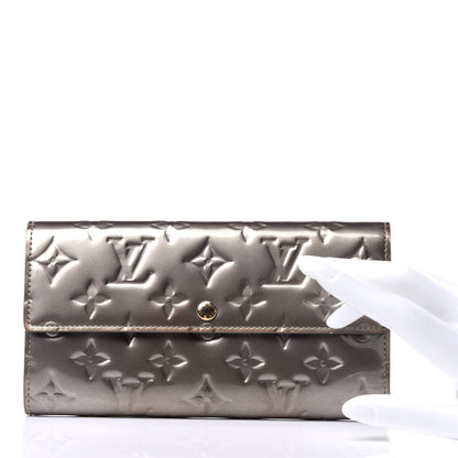 Louis Vuitton Vernis Sarah Wallet Gris Art Deco 2 of 11