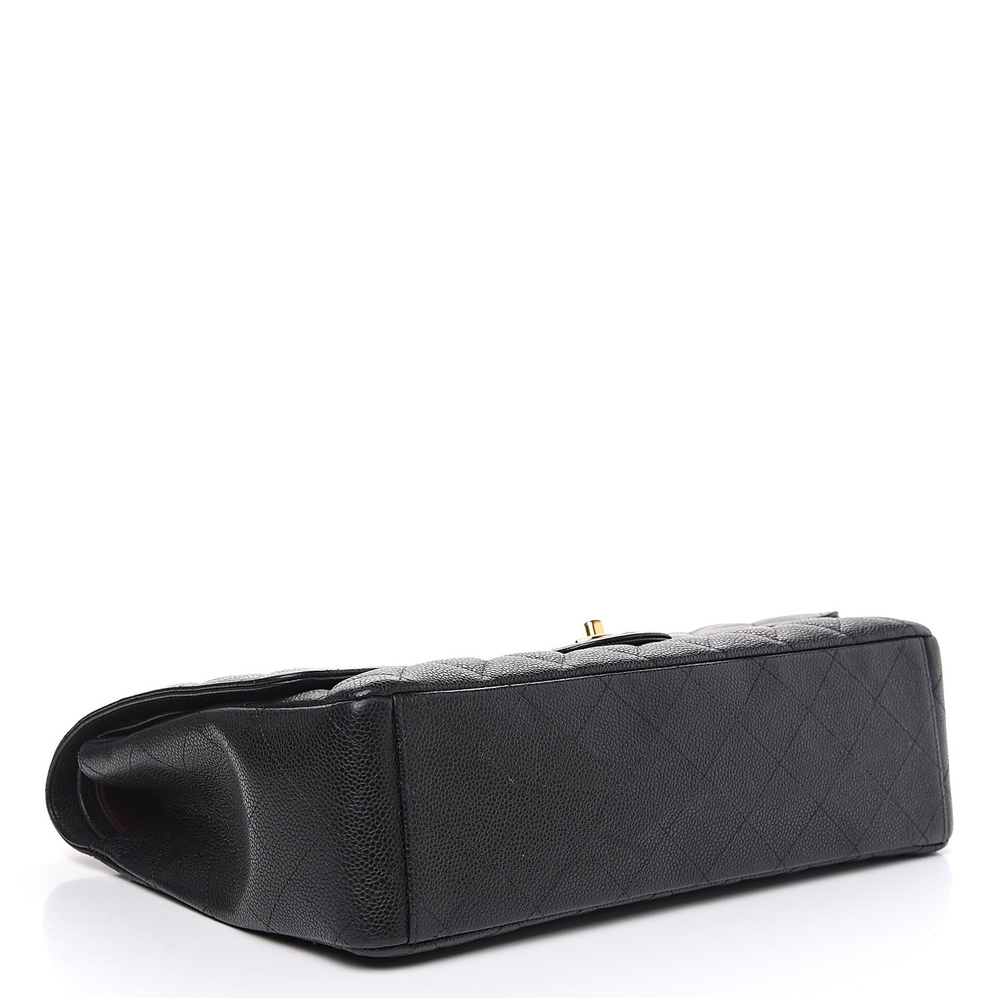 Caviar Quilted Maxi Double Flap Black