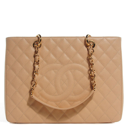 Chanel Caviar Quilted Grand Shopping Tote GST Beige Clair 1 of 8