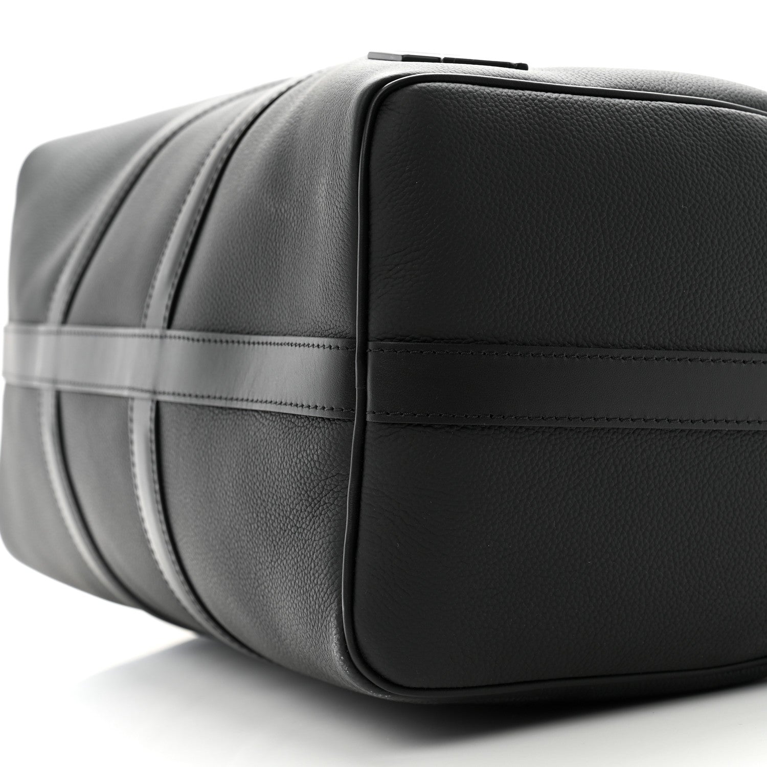 Louis Vuitton Grained Calfskin Aerogram Keepall Bandouliere 40 Black 8 of 11