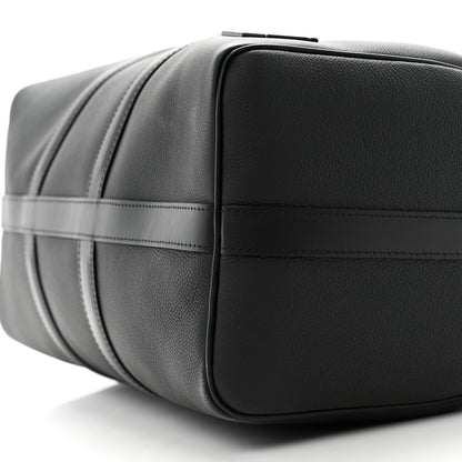 Louis Vuitton Grained Calfskin Aerogram Keepall Bandouliere 40 Black 8 of 11