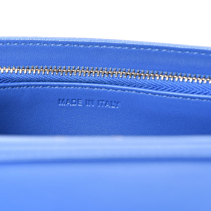 Christian Dior Grained Calfskin Diorama Wallet on Chain Pouch Blue 7 of 10