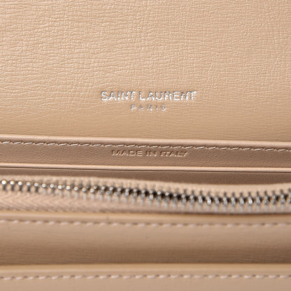 Saint Laurent Calfskin Monogram Sunset Chain Wallet Dark Beige 6 of 6