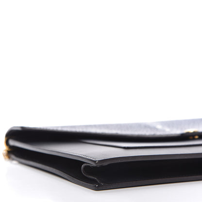 Celine Stingray Calfskin Clutch on a Chain Navy 6 of 9