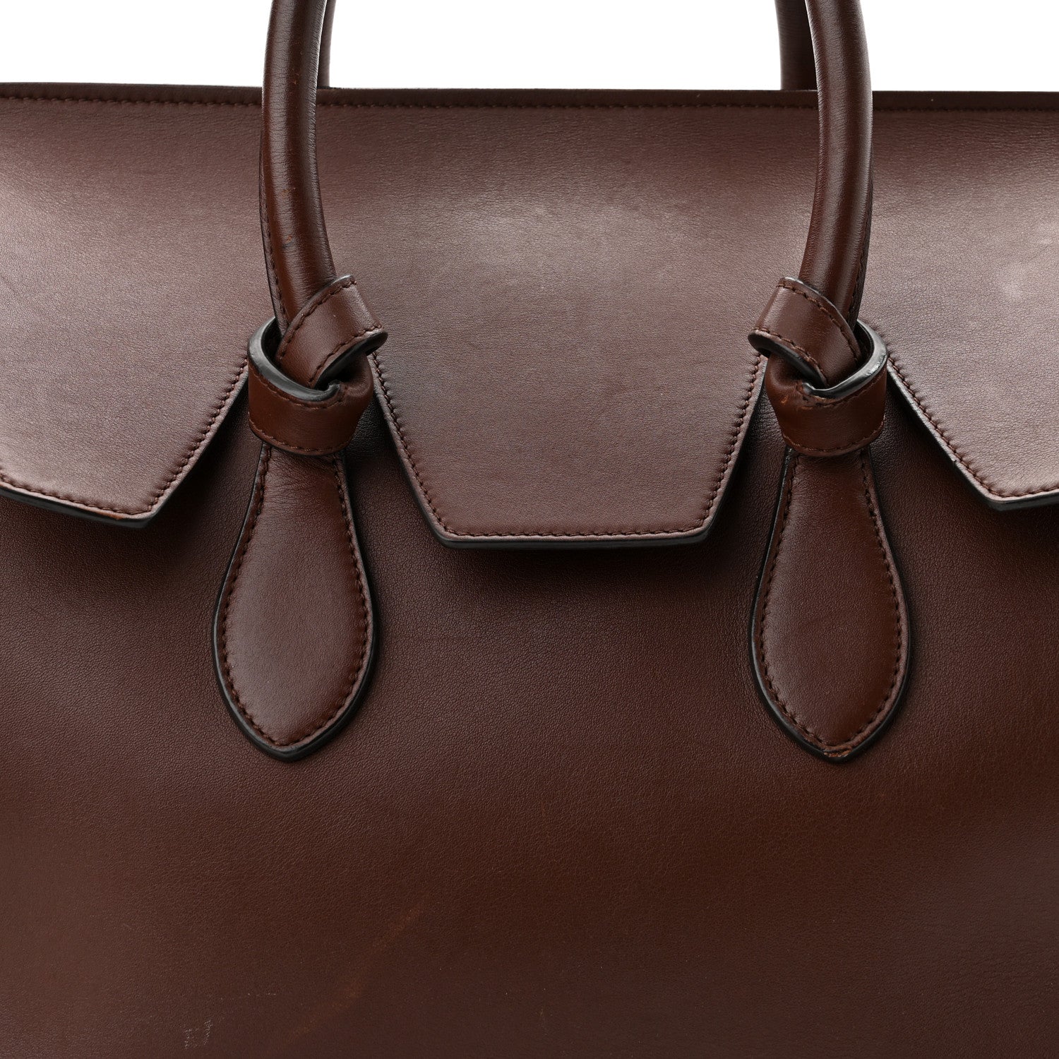 Celine Natural Calfskin Medium Tie Knot Tote Acajou 7 of 12