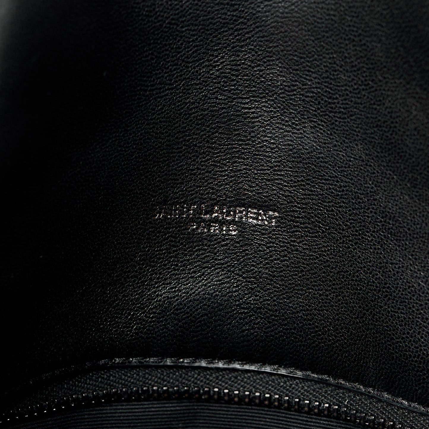 Lambskin Quilted Monogram Monochrome Small Loulou Puffer Chain Satchel Black