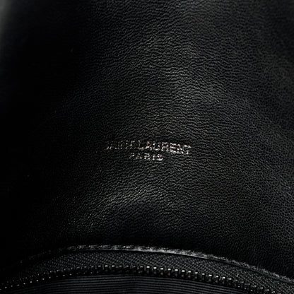 Saint Laurent Lambskin Quilted Monogram Monochrome Small Loulou Puffer Chain Satchel Black 7 of 12