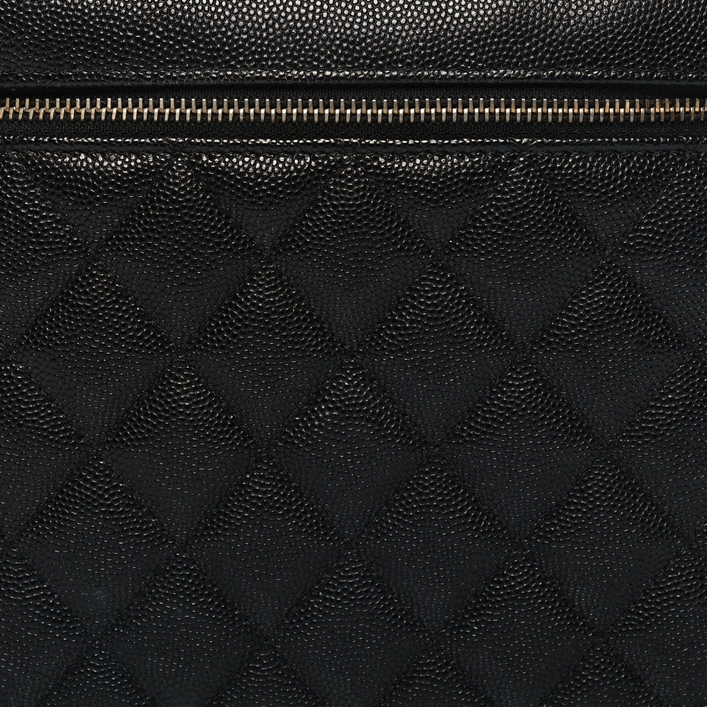 Caviar Quilted Large Vanity Pouch Navy