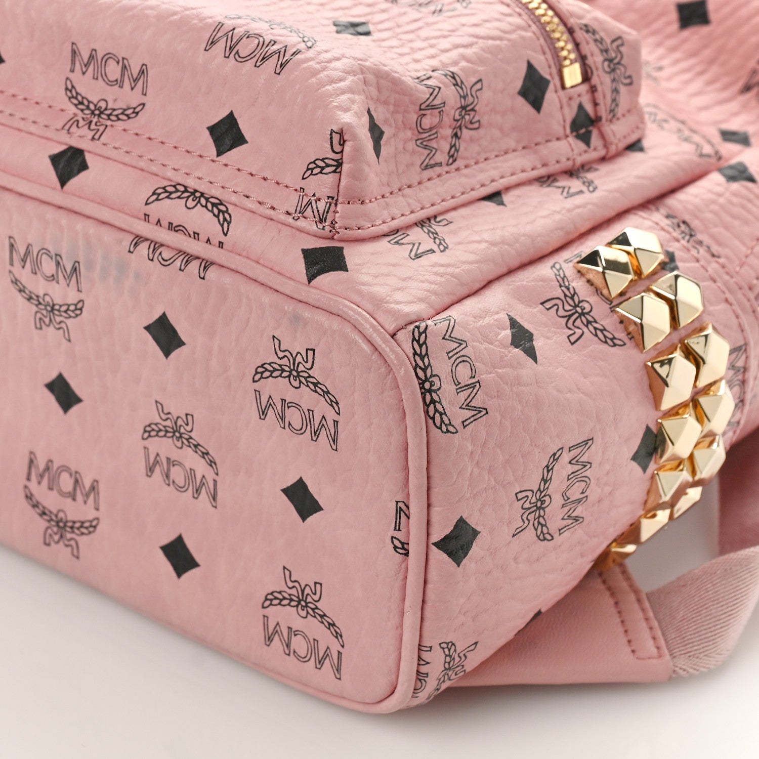 MCM Visetos Small Side Stud Stark Backpack Soft Pink 8 of 8
