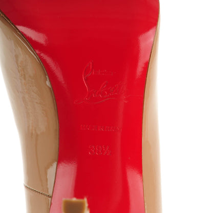 Christian Louboutin Patent Strass Sex 100 Pumps 38.5 Nude Gold 6 of 8