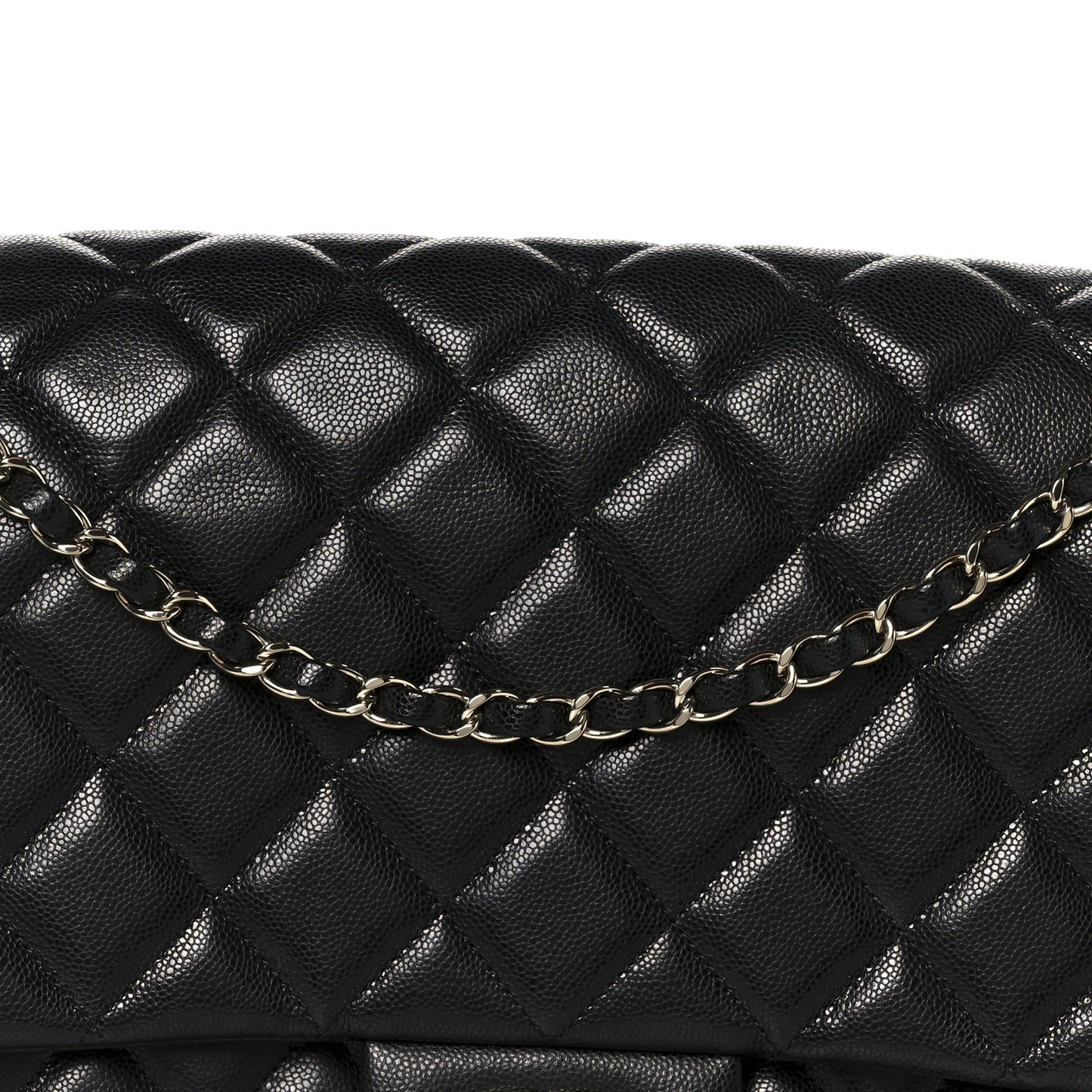 Caviar Quilted XXL Travel Flap Bag Black