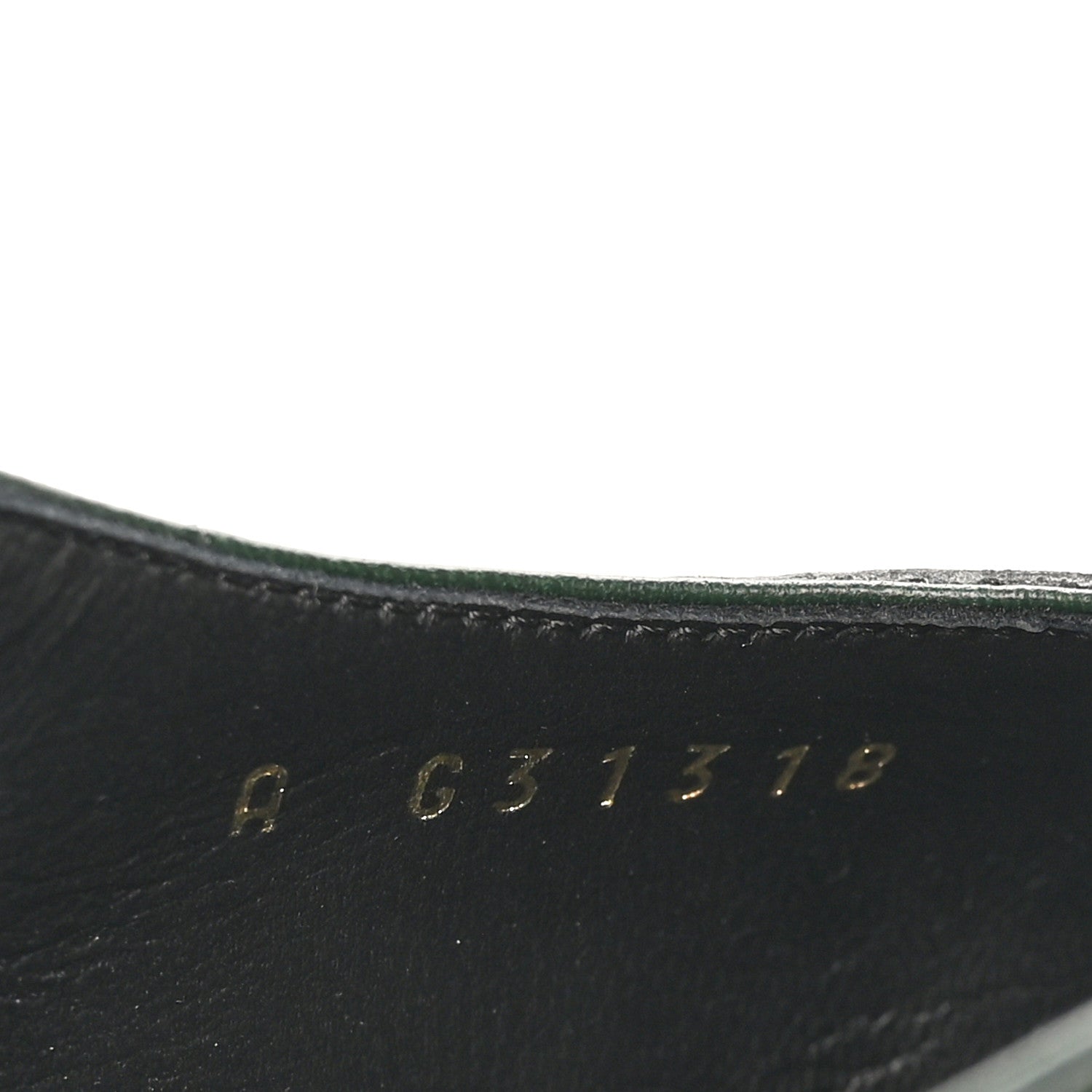 Chanel Patent Calfskin Crocodile Embossed Cap Toe CC Slingback Pumps 36.5 Dark Green Black 7 of 10