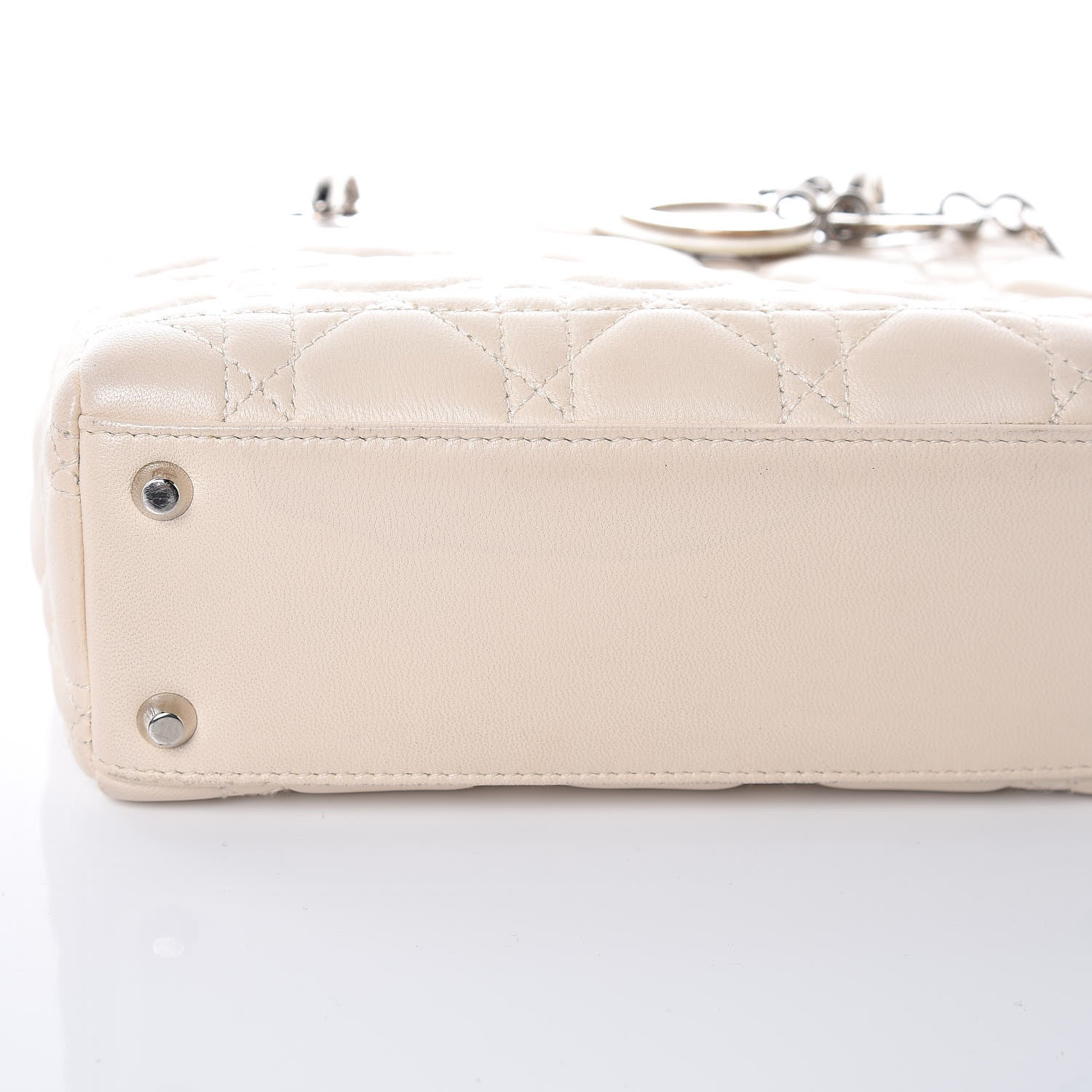 Christian Dior Lambskin Cannage Mini Lady Dior Light Beige 14 of 20