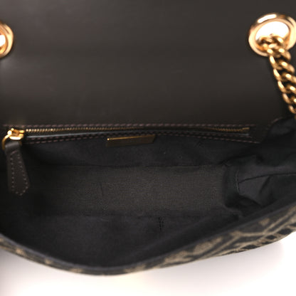 Fendi Fabric Jacquard FF 1974 Midi Chain Baguette Tobacco Moro 5 of 10
