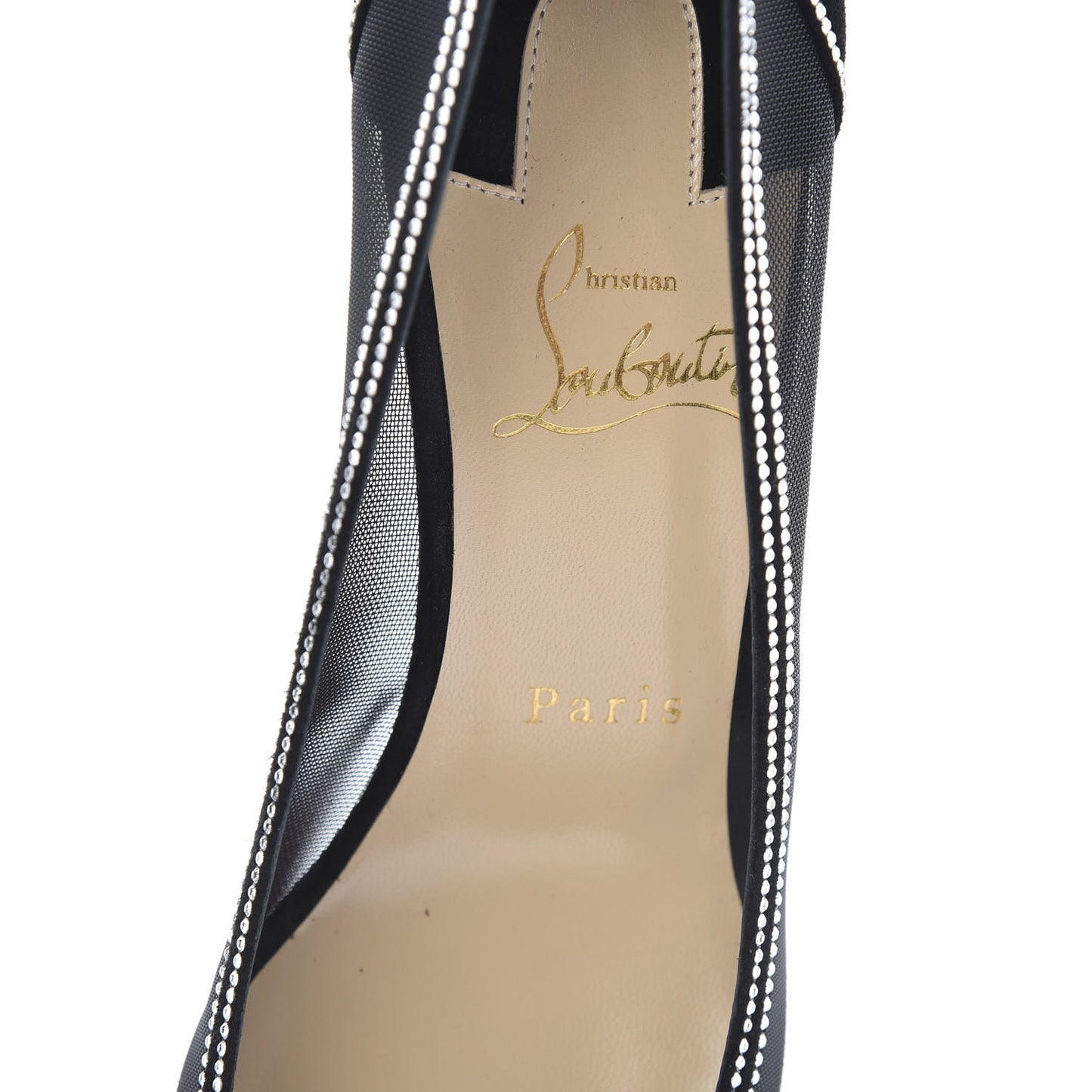 Veau Velours Crystal Rete Galativi 70 Pumps 37.5 Black