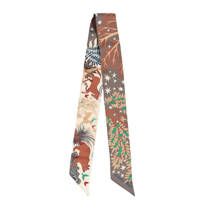 Hermes Silk Le Charme D Orphee Twilly Etoupe Creme Vert 2 of 3