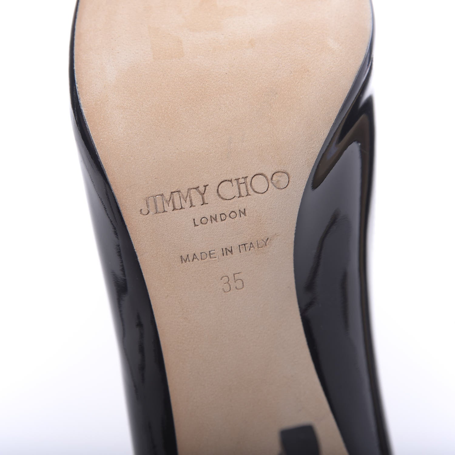 Jimmy Choo Patent Vikki 100 Pumps 35 Black 7 of 8