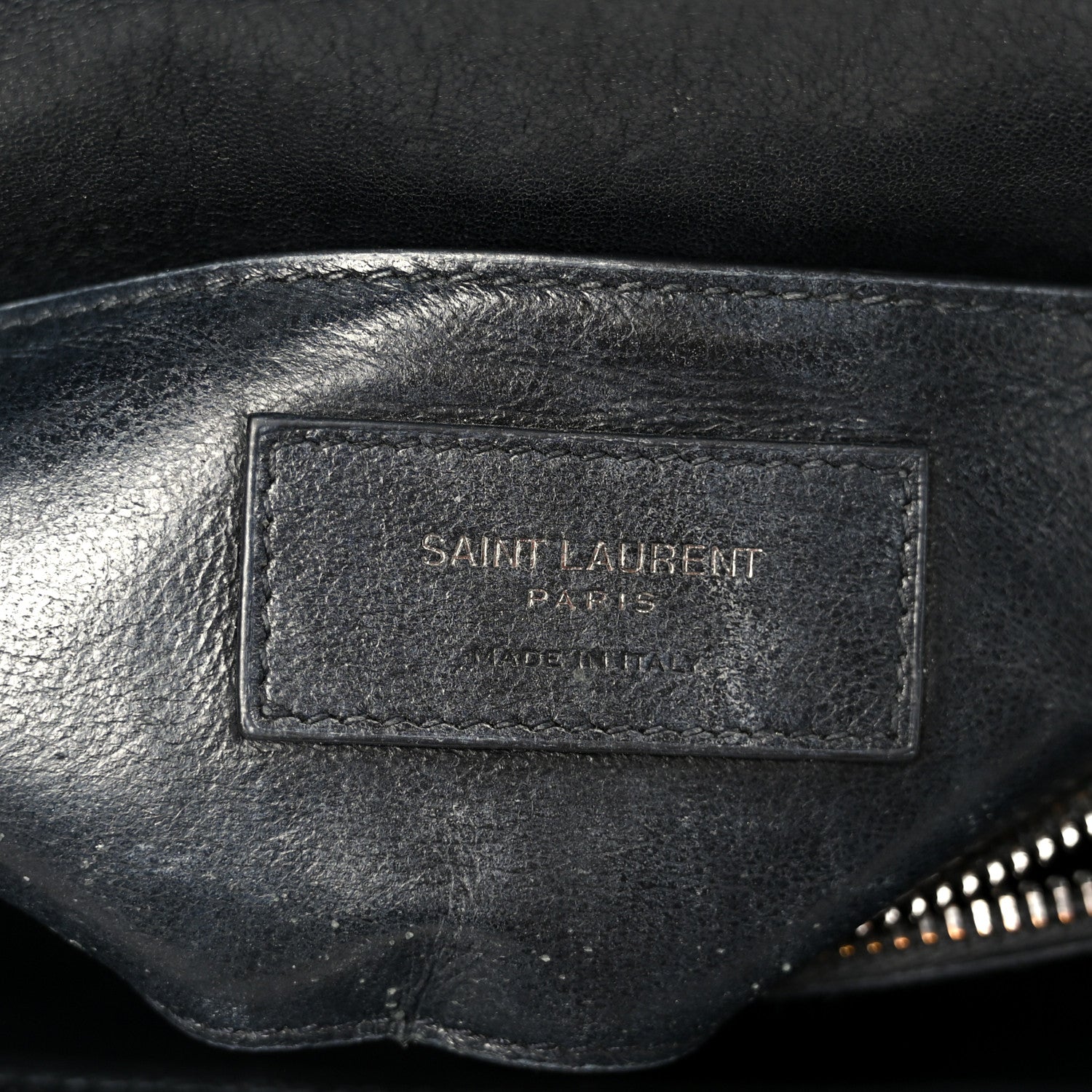Saint Laurent Sheepskin Matelasse Chevron Monogram Monochrome Medium College Bag Black 6 of 11