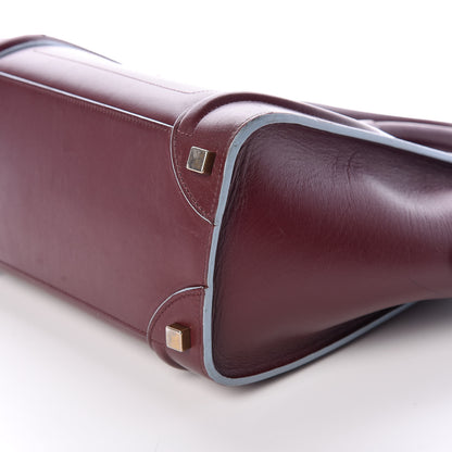 Celine Palmelato Micro Luggage Burgundy Azur Blue 6 of 23