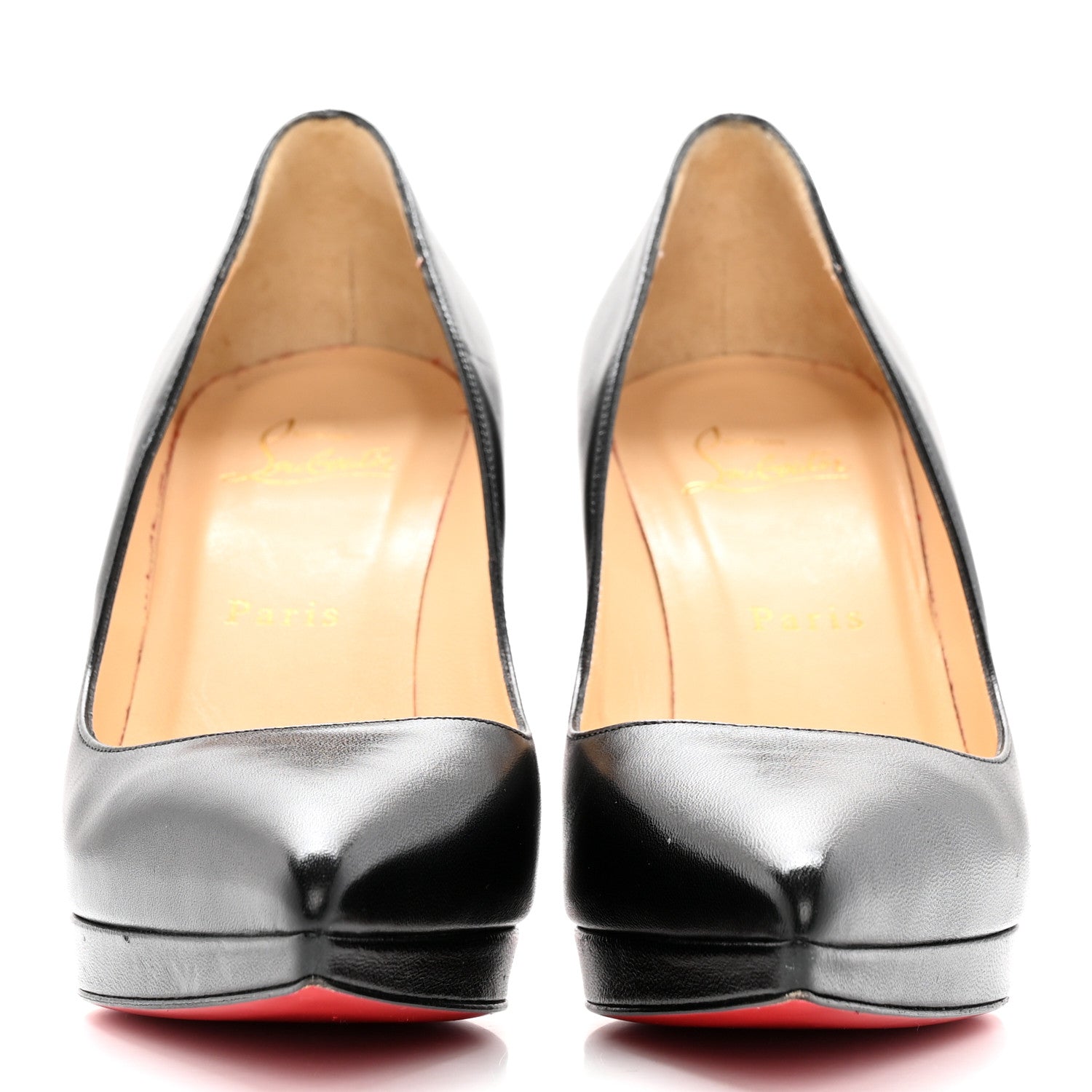 Christian Louboutin Shiny Nappa Pigalle Plato 100 Pumps 37.5 Black 2 of 15