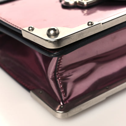 Prada Metallic Vitello Saffiano Cahier Bag Ibisco Black 7 of 10