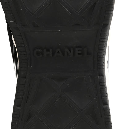 Chanel Fabric Suede CC Sneakers 39 Black 7 of 10