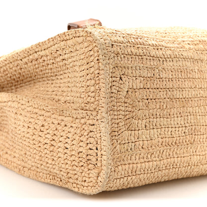 Saint Laurent Raffia Calfskin Medium Souple Sac De Jour Naturale Brick 9 of 10