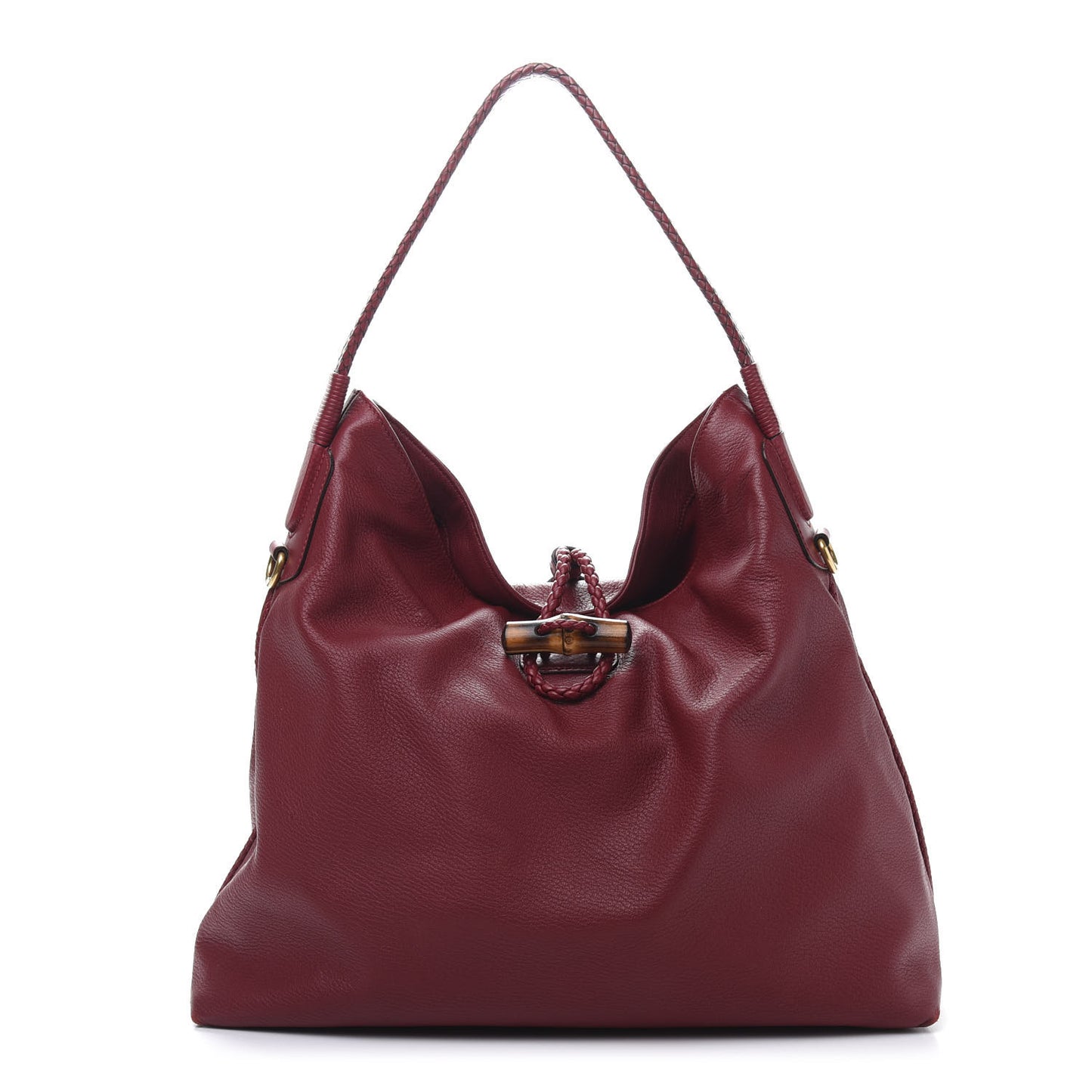 Deerskin Large Hip Bamboo Hobo Raspberry Candy