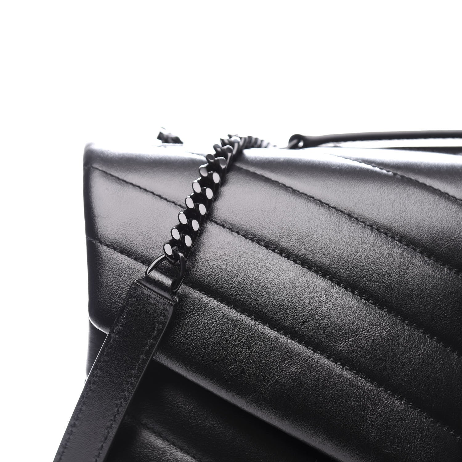 Saint Laurent Calfskin Y Quilted Monogram Medium Loulou Chain Satchel Black 11 of 11