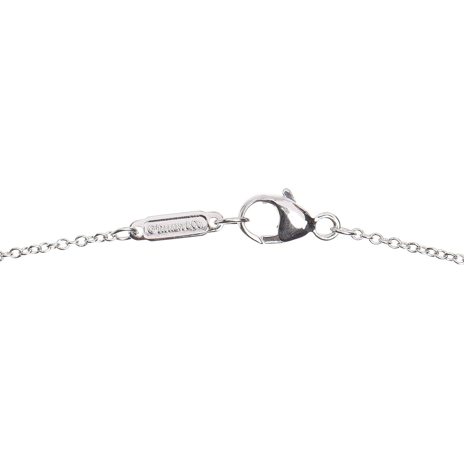 Tiffany Platinum Diamonds Heart Lariat Necklace 6 of 7