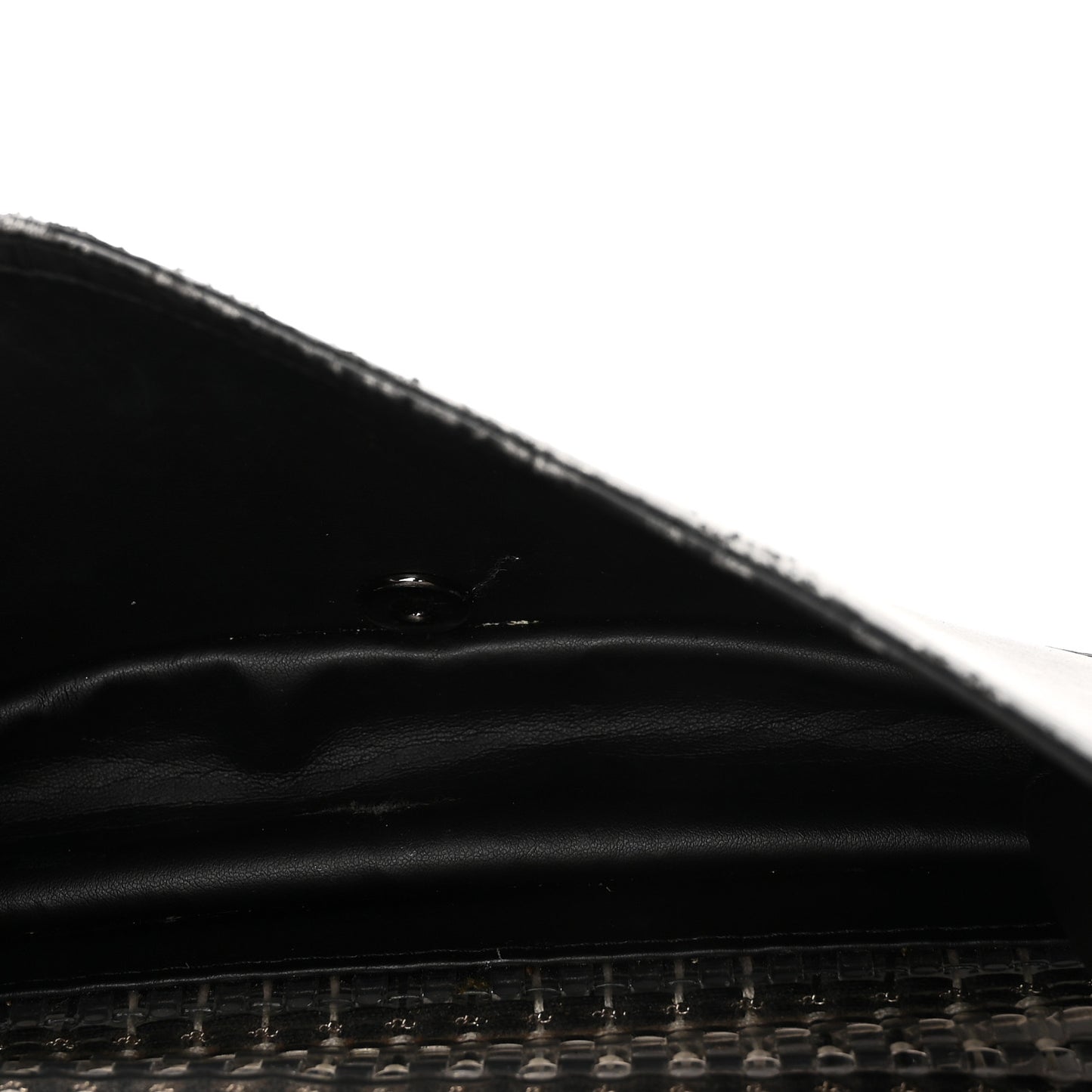 PVC Thread Woven Medium Boy Flap Black