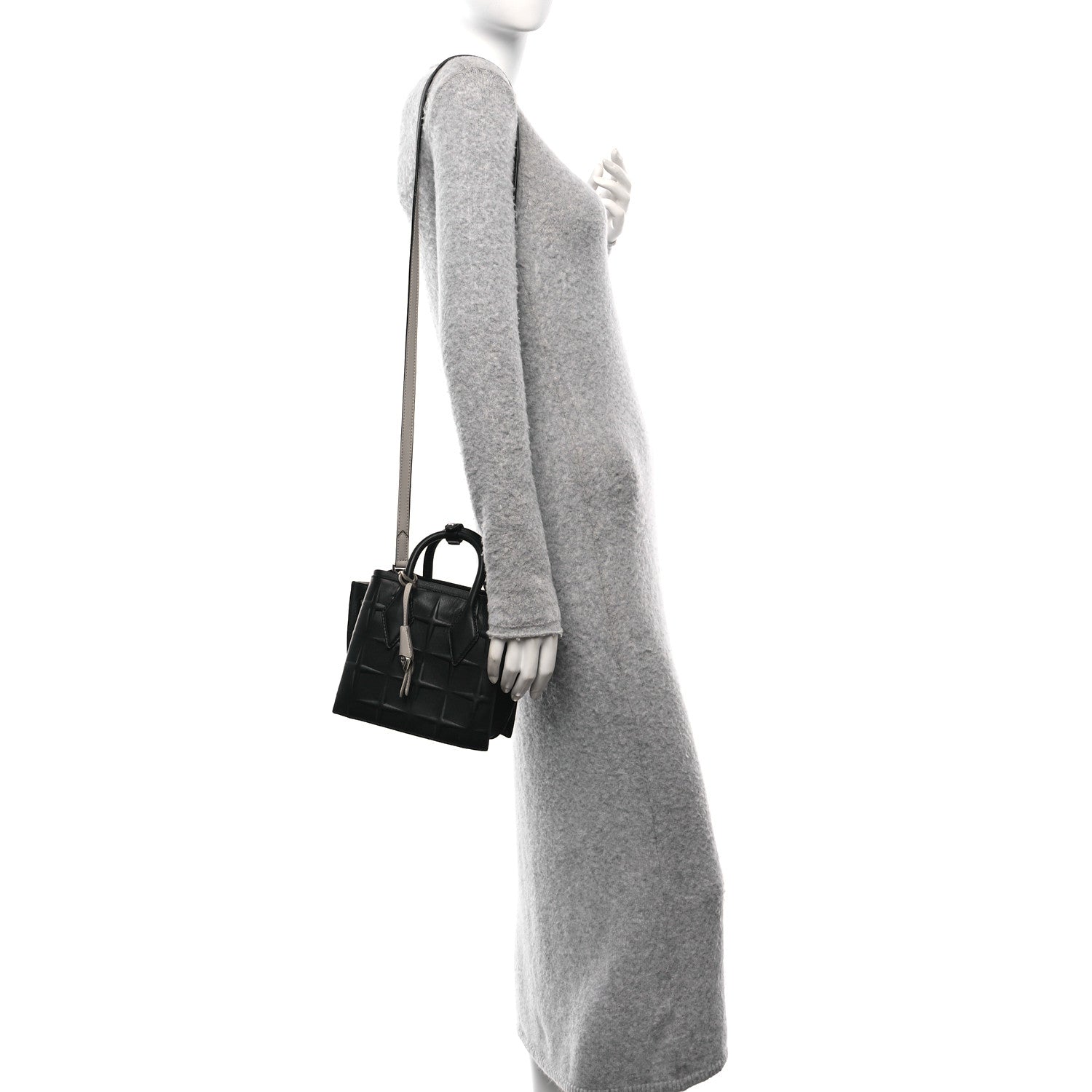 MCM Calfskin Embossed Park Avenue Mini Neo Milla Tote  Black 2 of 9
